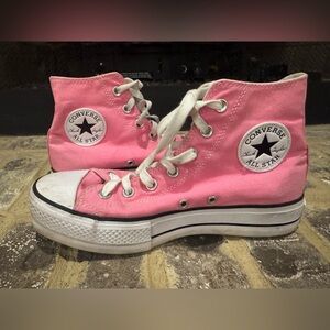 Converse Chuck Taylor All Star Platform Pink Canvas Sneakers Shoes women’s 6.5